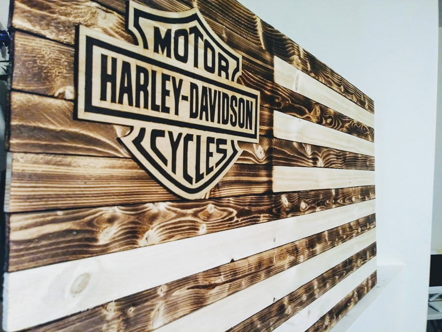 Harley Davidson wooden sign 