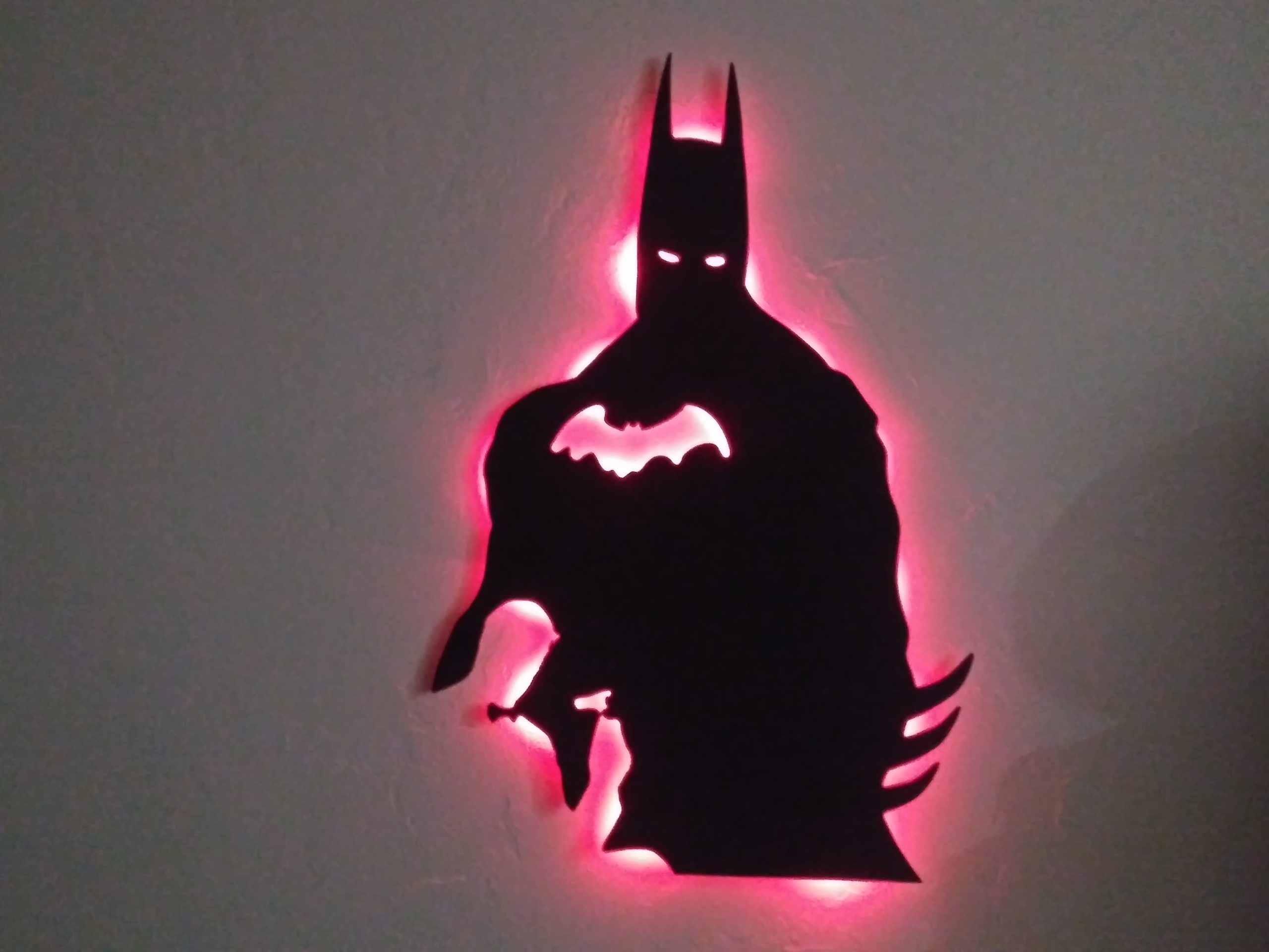 Batman LED Night Light DC Comics Man Cave Home Decor Kids Room 